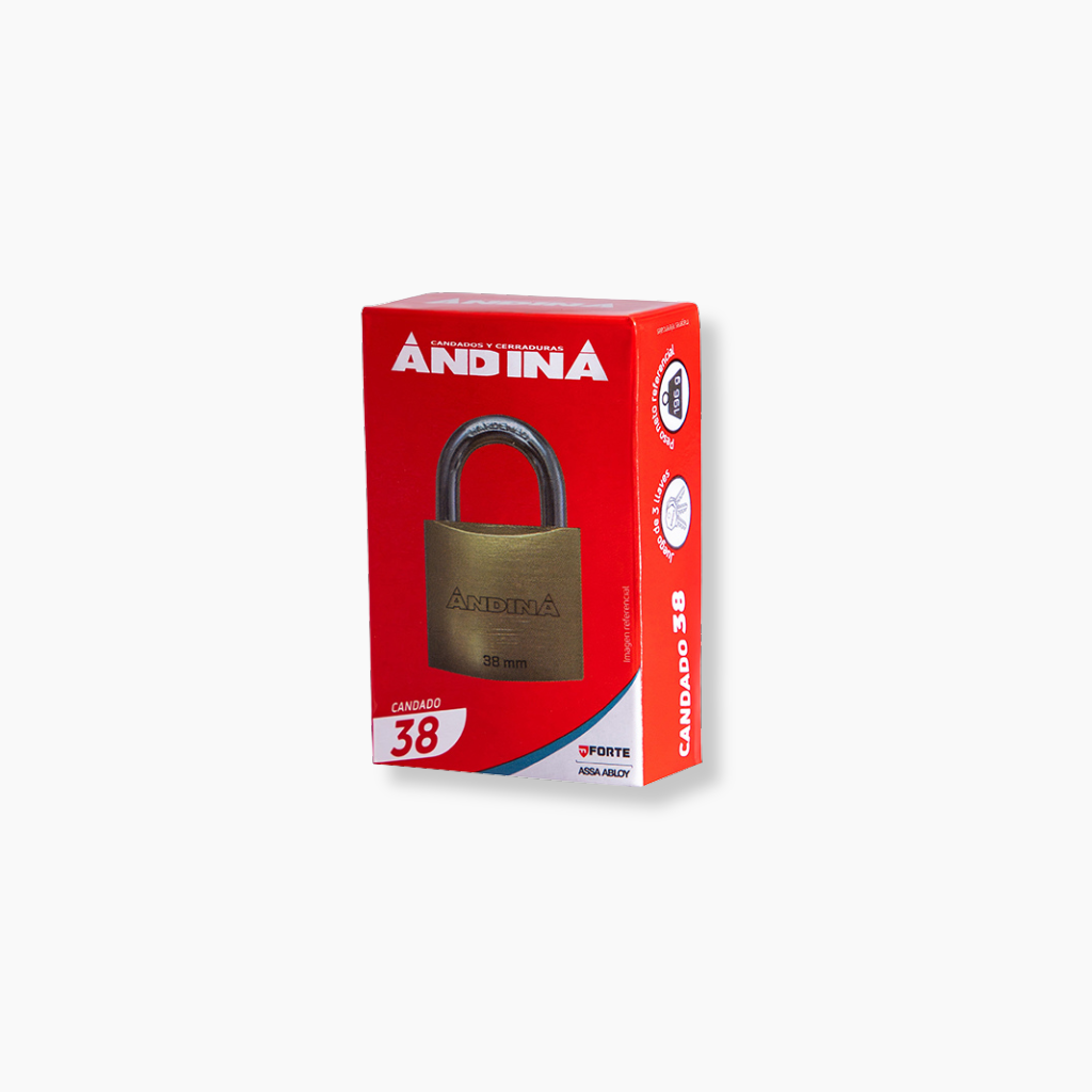 CANDADO DE FIERRO ANDINA 38 MM CAJA