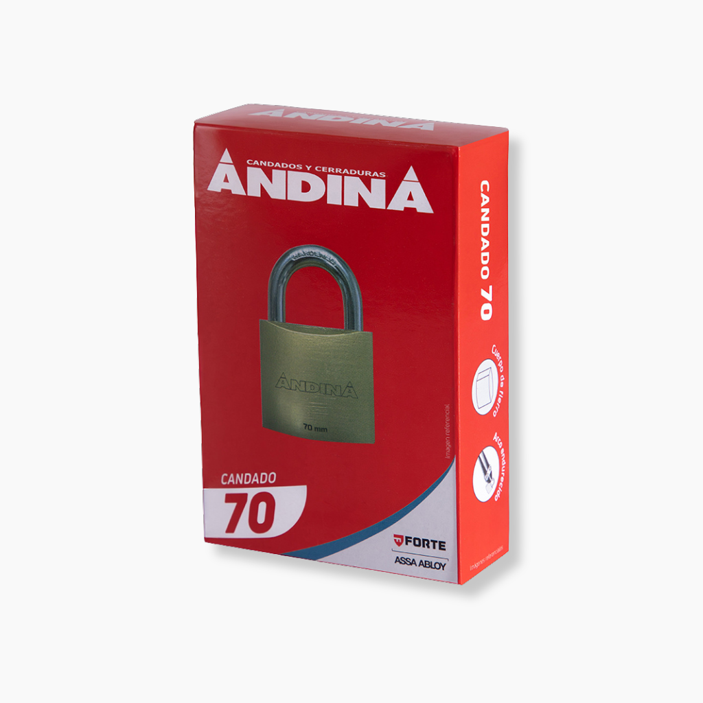 CANDADO DE FIERRO ANDINA 70 MM CAJA