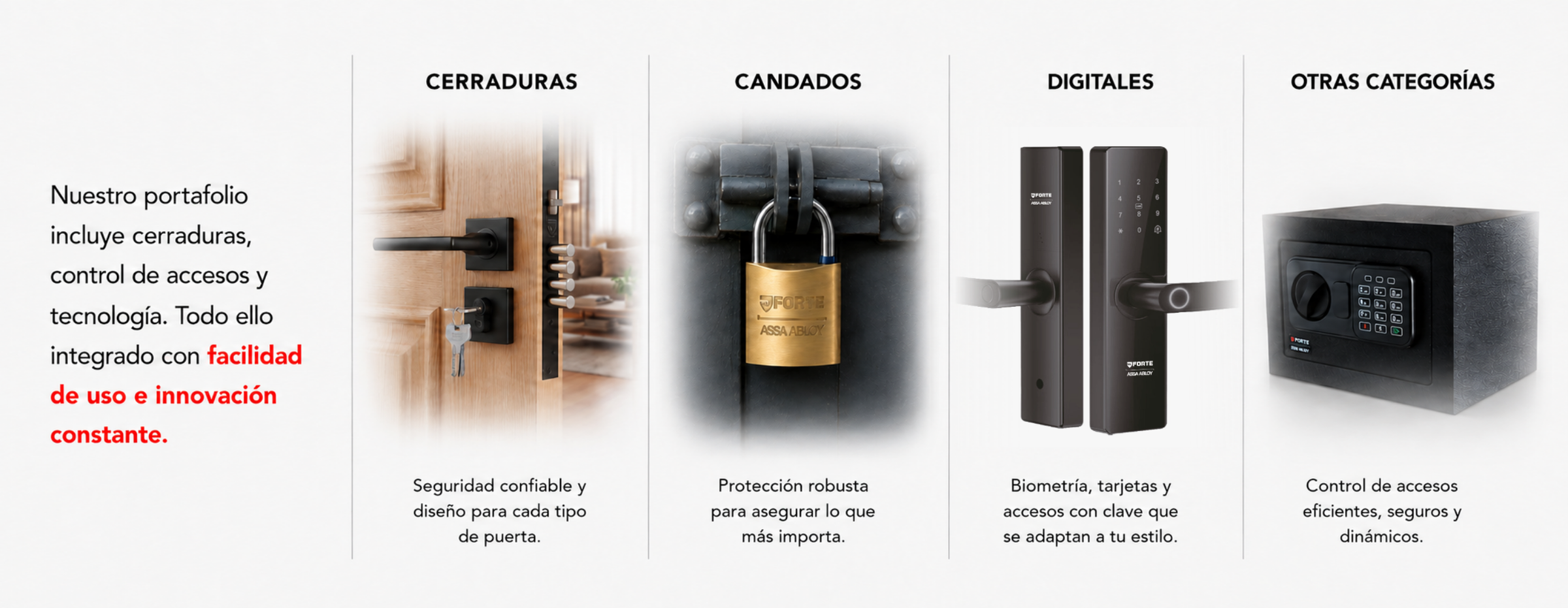 Soluciones de seguridad y control de accesos Forte ASSA ABLOY