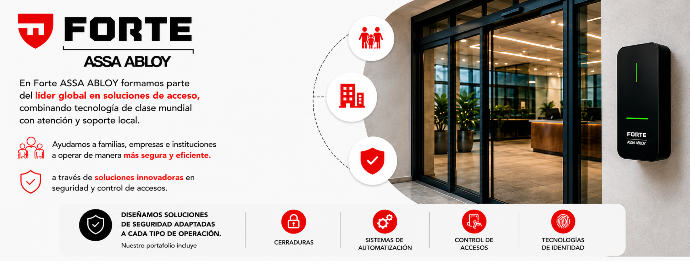 Soluciones de seguridad y control de accesos Forte ASSA ABLOY